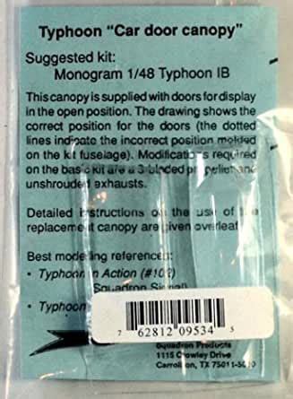 Buy Squadron Products Hawker Typhoon Car Door Vacuform Canopy Online at ...