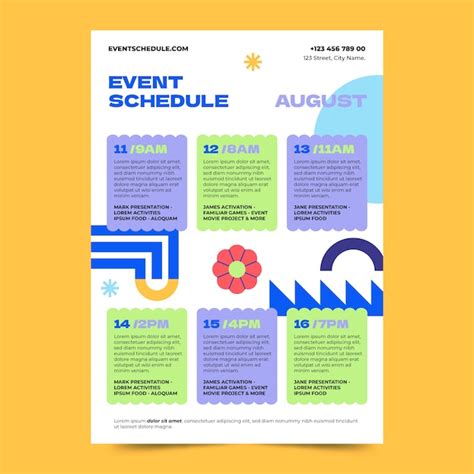 Modelo de programação de eventos de design plano | Vetor Grátis