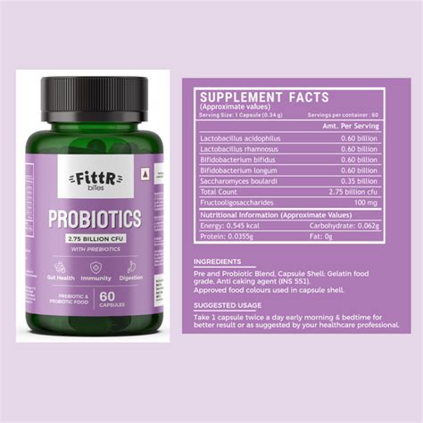 FittR Bites Probiotic Supplement – Gut & Immune Health Support (60 Cap