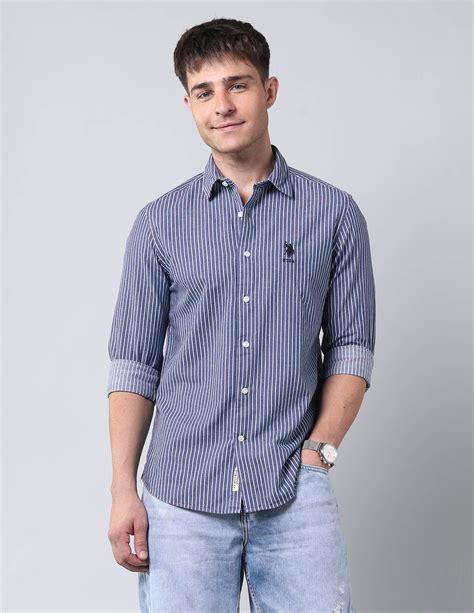Vertical Striped Pure Cotton Shirt – U.S. Polo Assn. India
