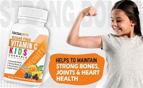 HERBAGENIX Vitamin C Tablet For Kids With Amla, Bioflavonoids, Acai ...