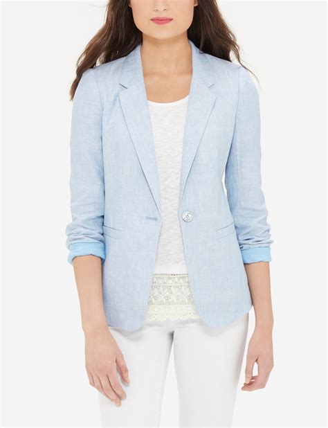 Lightweight Linen Blazer | One Button Blazer | Coat women fashion ...