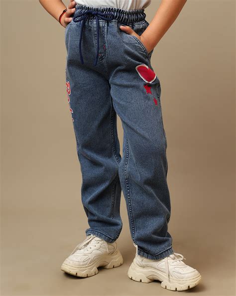 Barbie Printed Regular Fit Denim Jogger For Girls – Kidsville