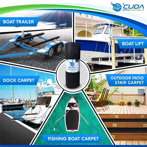 Cuda Boat Trailer Bunk Carpet - Premium 23oz Marine Carpet 20 ft x 20 ...