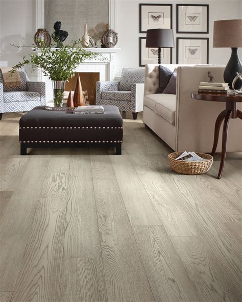 Grey Living Room With Brown Wooden Floor - Home Alqu