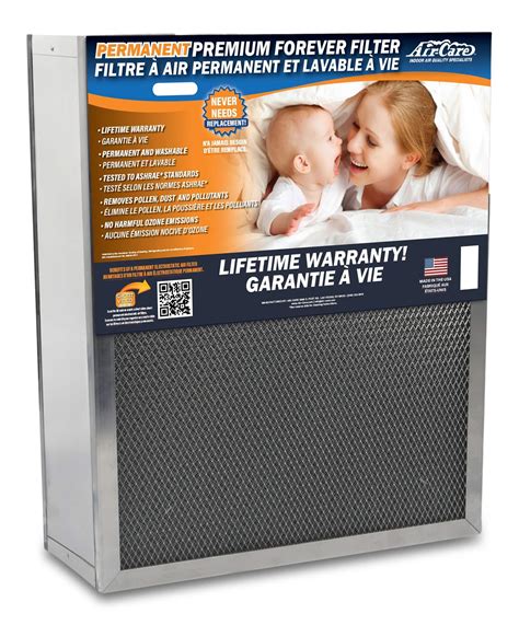 Air-Care Premium Permanent Washable Furnace Filter, 16-in x 27-in x 6 ...