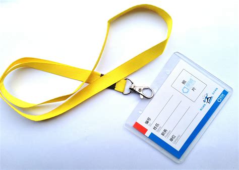 工作证卡套带挂绳证件套双面透明胸卡工牌不可以脖子挂套日式厂牌-阿里巴巴