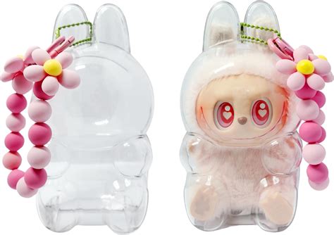 Amazon.com: Transparent PVC Keychain Protector for Labubu Plush Figures ...