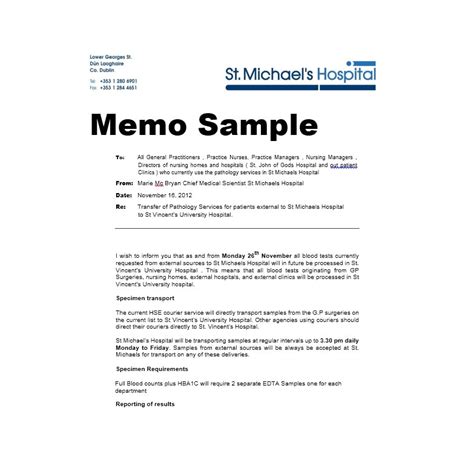 Image result for Memo Example