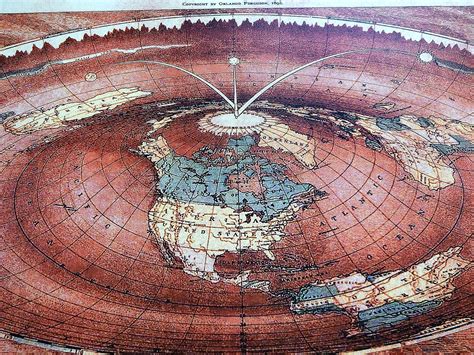 Flat Earth Maps & Poster Prints - Orlando Ferguson 'Square And ...