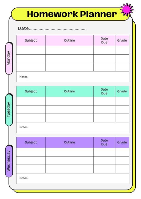 Free Blank Homework Calendar Template for Easy Planning
