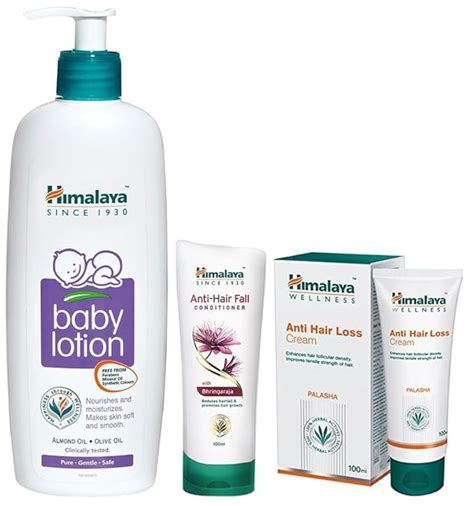 Himalaya Anti Hair Loss Cream, palasha 100ml&Himalaya Baby Body Lotion ...