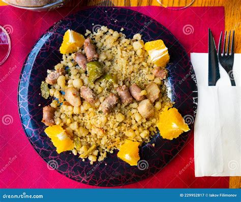 Spanish Migas Tropezones from Fried Semolina Crumbs with Sausages ...