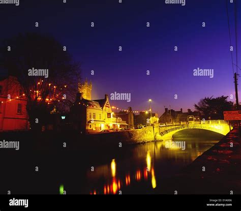 Ennis, Co Clare, Ireland; Bridge Over Placid River Stock Photo - Alamy
