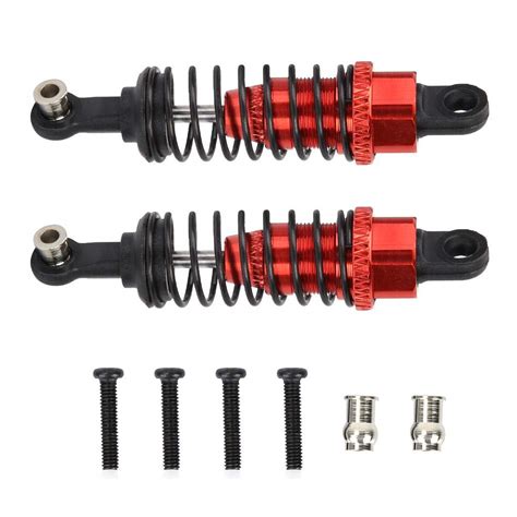 RC Car Shock Absorber, 1 Pair 65mm Red Metal Shock Absorber Damper for ...