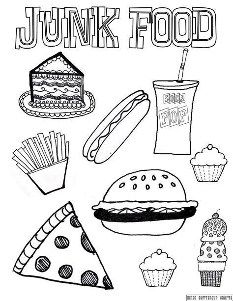 Snack Coloring Pages 的图像结果