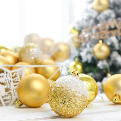 18pcs Christmas Tree Ornament Ball Set Shatter-resistant Xmas Pendant ...