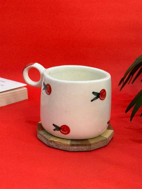 Red Cherry Round Coffee Mug – House of Ceramics