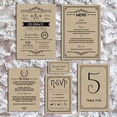 Printable Wedding Invitation Sets by Black Rustic Vintage Diy Wedding Invitation Set Printable Wedding Invitation Sets
