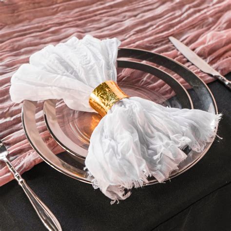 Cheesecloth Gauze Linen Napkin 20"x20" (5pc/pk) - White– CV Linens