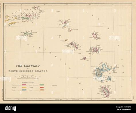 Leeward islands map hi-res stock photography and images - Alamy