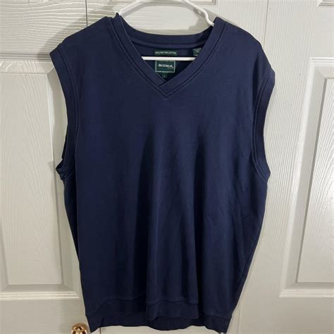 Vintage BOLLÉ GOLF mens navy sweater vest. Mens size... - Depop
