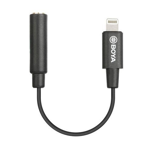 BOYA BY-K3 6cm 3.5mm Female TRRS to Male Lightning Adapter Cable ...