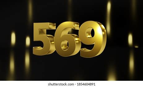 Number 569 Gold On Black Gold Stock Illustration 1854604891