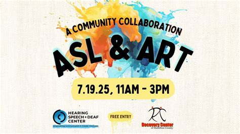 ASL & Art: A Community Collaboration , Hearing Speech + Deaf Center ...
