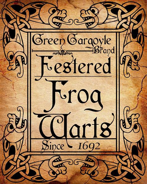 Festered Frog Warts 1692 Halloween label by zimzim1066 on DeviantArt