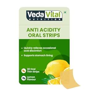 Buy Veda Vital Nutrition Natural Anti Acidity Oral Strips | Pack of 1 ...