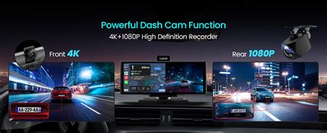 Cason 4k Dash Camera for Car with Carplay/Android System Touch Screen ...