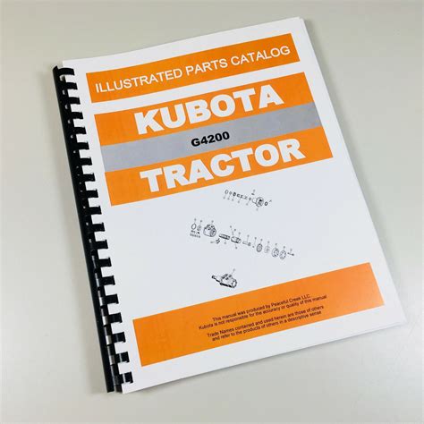 Buy Kubota G4200 Tractor Parts Assembly Manual Catalog Exploded Views ...