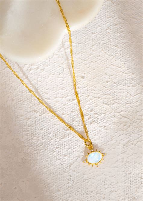 Ethereal Glow - Moonstone White Topaz Necklace – YoTreasureIndia