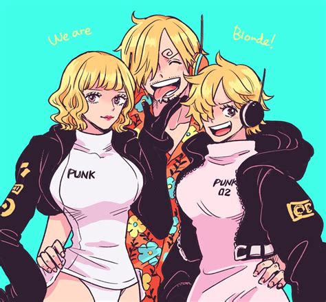 sanji, vegapunk lilith, and stussy (one piece) drawn by hatch_(8cco ...