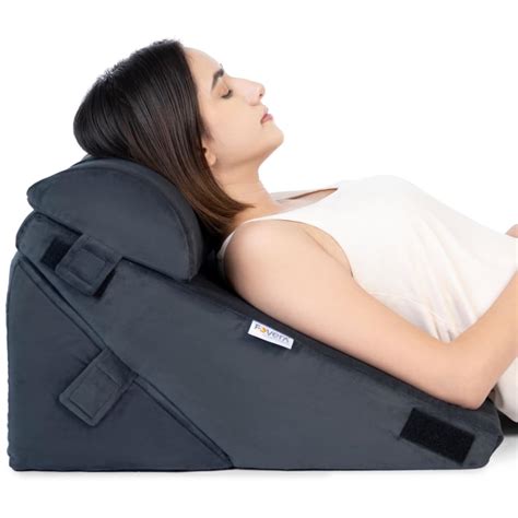 FOVERA Wedge Pillow for Back Support, Adjustable Memory Foam Bed Wedge ...
