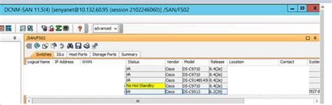 Connectrix MDS: No HOT STANDBY false alerts observed on DCNM Fabric ...