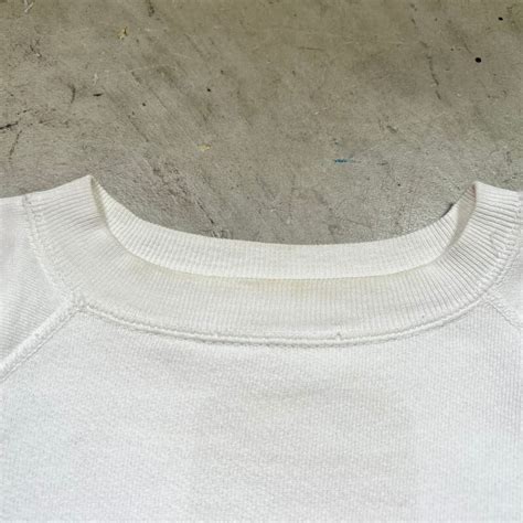 50's~ Unknown カレッジスウェット ラグラン BEULAH MINERS 染み込み3段プリント ホワイト BEULAH HIGH ...