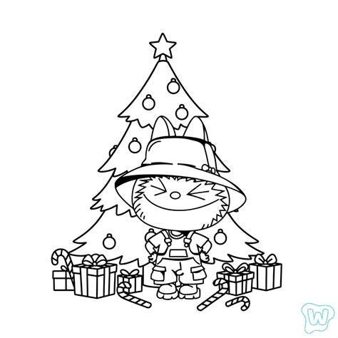 36 Labubu Christmas Coloring Pages - Holiday Pages