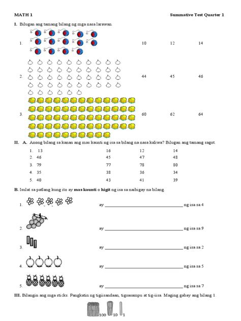 Image result for Performance Task Math Grade 1 Quarter 4
