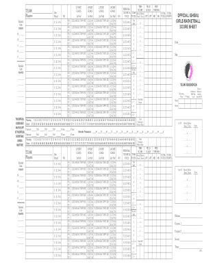 18 Printable Basketball Score Sheet Forms and Templates - Fillable ...
