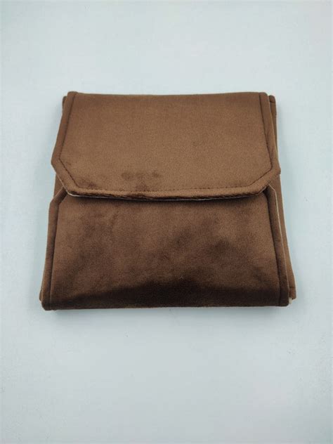 Dark Brown Suede Fabric Rings Folder – shanuram