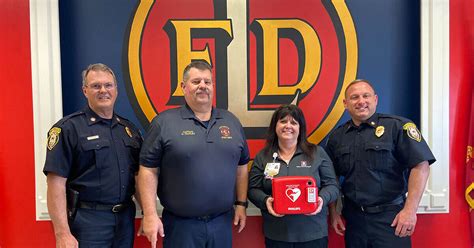 IU Health Foundation gives nine AEDs to Lafayette Fire Department | IU ...