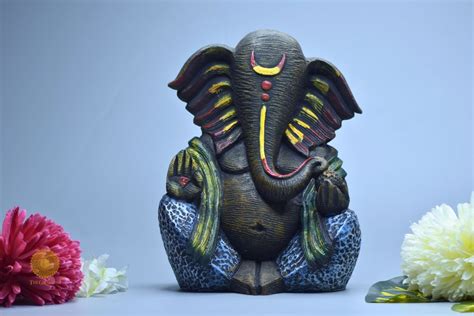 Ganpati Resin Murti - Brown (8x11 Inches) | The Gharnish