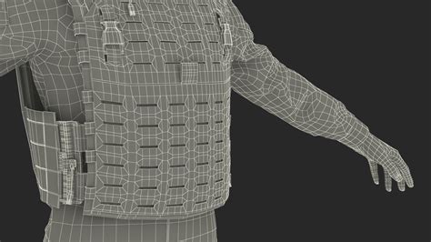 Female Soldier Wearing Bulletproof Vest 3D model | 3D Molier International