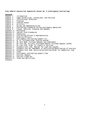Army Federal Acquisition Regulation Manual No Doc Template | pdfFiller