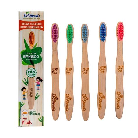 Buy Dr.Shrub's Organic Bamboo Toothbrush with Vegan infused soft ...