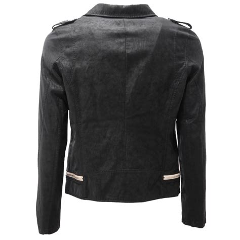 7162AH giubbotto donna FREEDOMDAY black eco-leather jacket woman