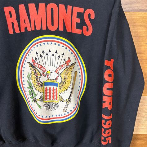 袖プリ入り RAMONES TOUR 1995 ラモーンズ スウェット スエット サイズ メンズ L位 バンド ロック パンク ストリート ...