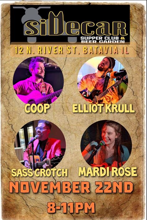 Whoosh with Mardi Rose @ SideCar Supper Club , Sidecar Supper Club ...